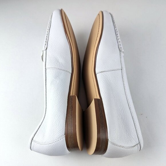 Croft & Barrow White Leather Loafers Size 8 - Picture 7 of 11